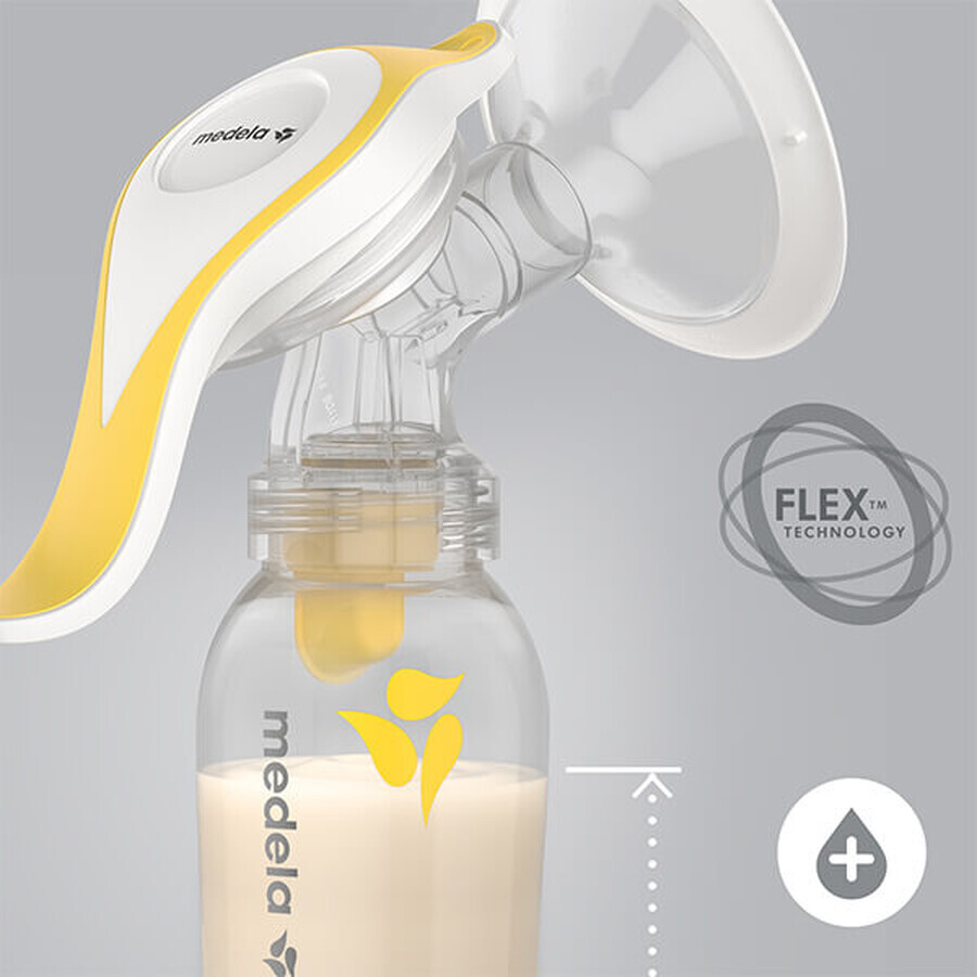 Medela Harmony Flex, manual breast pump, 2 phases + set of essential accessories