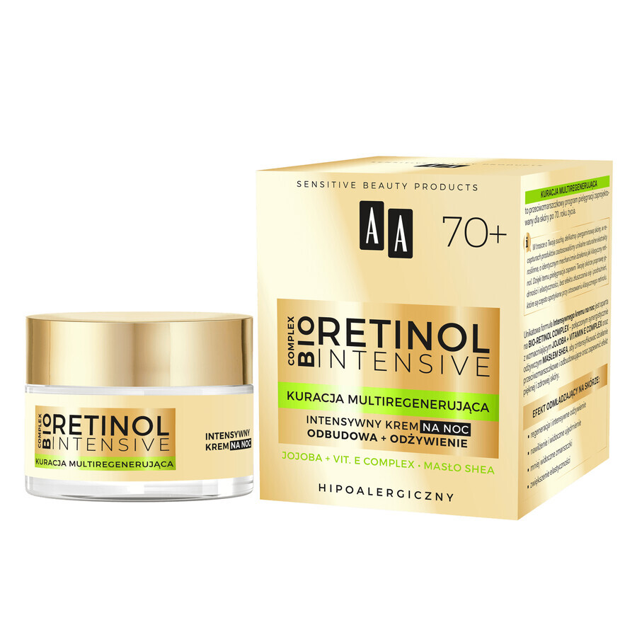 AA Retinol Intensive 70+, crema notte intensiva, recupero + nutrimento, 50 ml