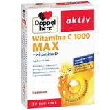 Doppelherz Aktiv Vitamina C 1000 Max + vitamina D, 30 compresse