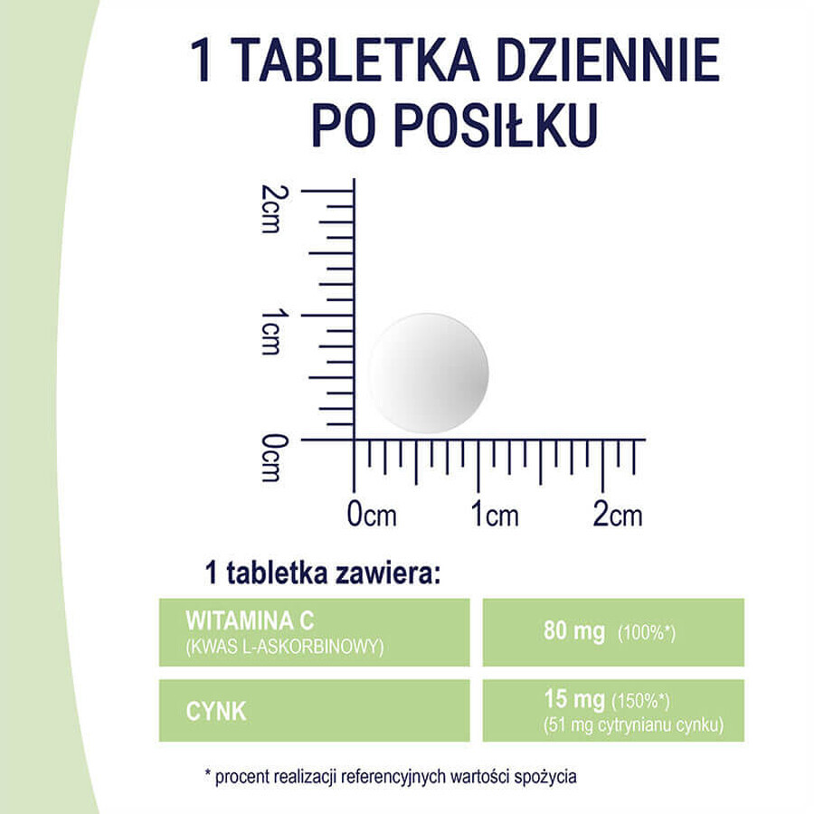 Naturell Organic Zinc + C, 60 tablets + 40 free tablets