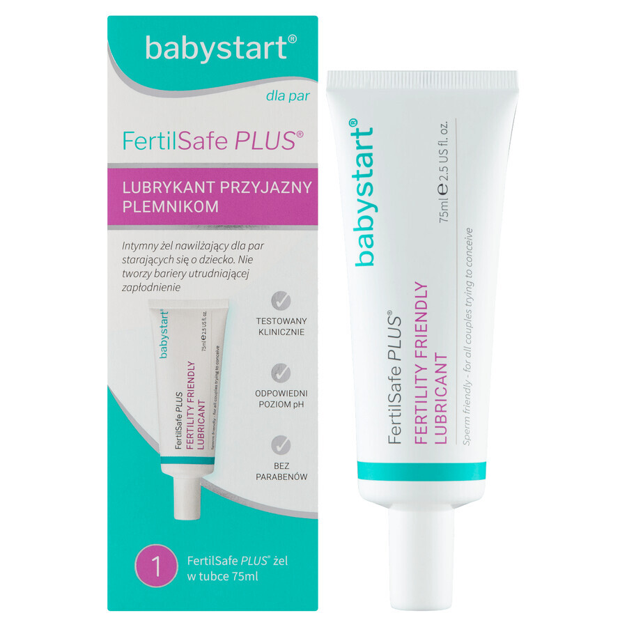 Babystart Fertilsafe Plus, gel idratante intimo per le coppie che cercano di avere un bambino, 75 ml