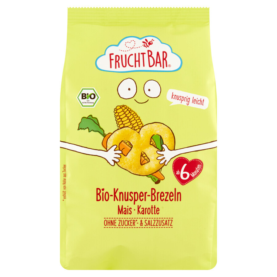 Fruchtbar Pretzel di mais, carota, Bio, dopo 6 mesi, 25 g