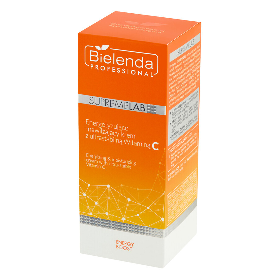 Bielenda Professional SupremeLAB Energy Boost, energiespendende und feuchtigkeitsspendende Gesichtscreme mit Vitamin C, 50 ml