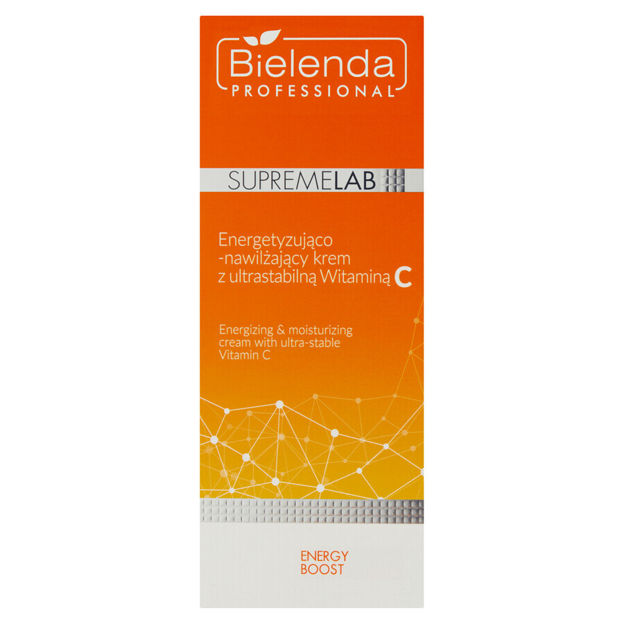 Bielenda Professional SupremeLAB Energy Boost, energiespendende und feuchtigkeitsspendende Gesichtscreme mit Vitamin C, 50 ml