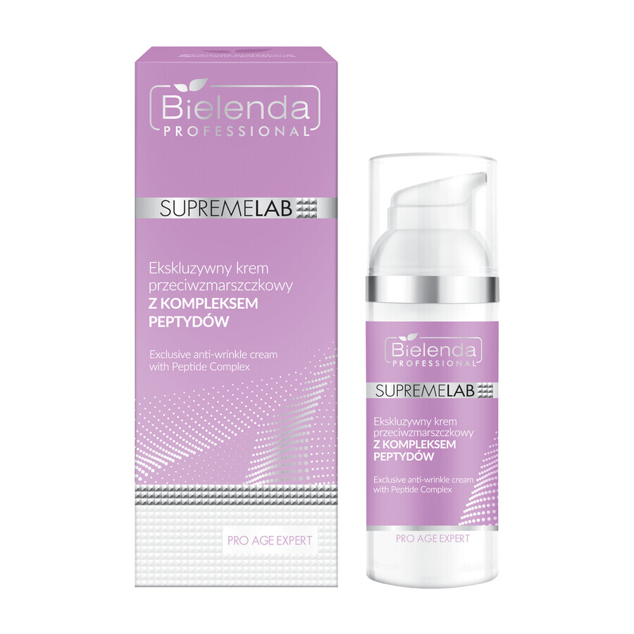 Bielenda Professional SupremeLAB Pro Age Expert, exklusive Anti-Falten-Gesichtscreme mit Peptidkomplex, 50 ml