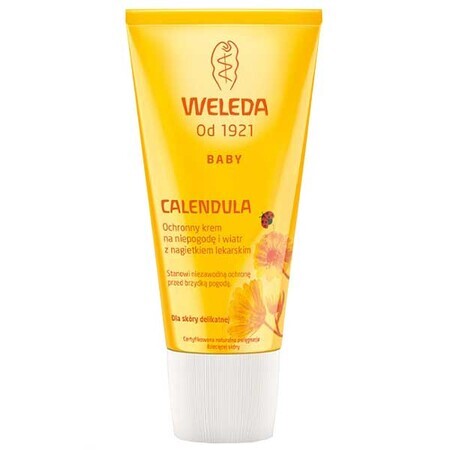 Weleda Calendula, crema protettiva per bambini, per vento e maltempo, con calendula, 30 ml