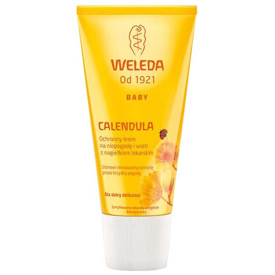 Weleda Calendula, crema protettiva per bambini, per vento e maltempo, con calendula, 30 ml