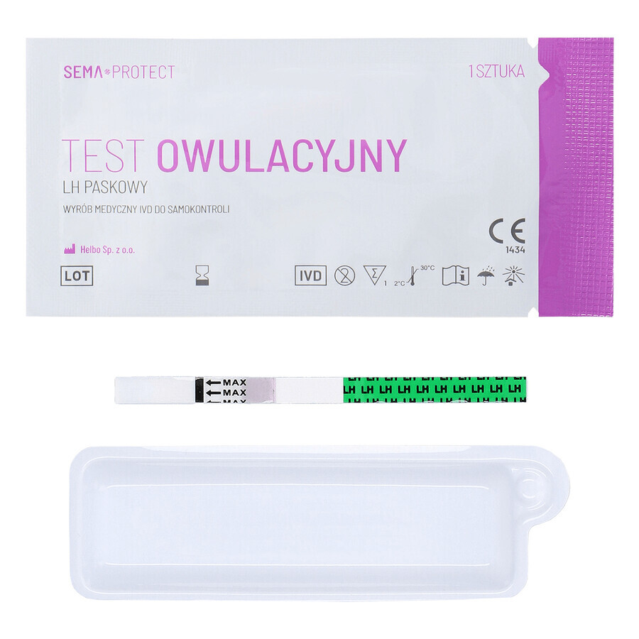 SEMA Protect, test di ovulazione LH, sensibile 25 mIU/ml, 5 unità