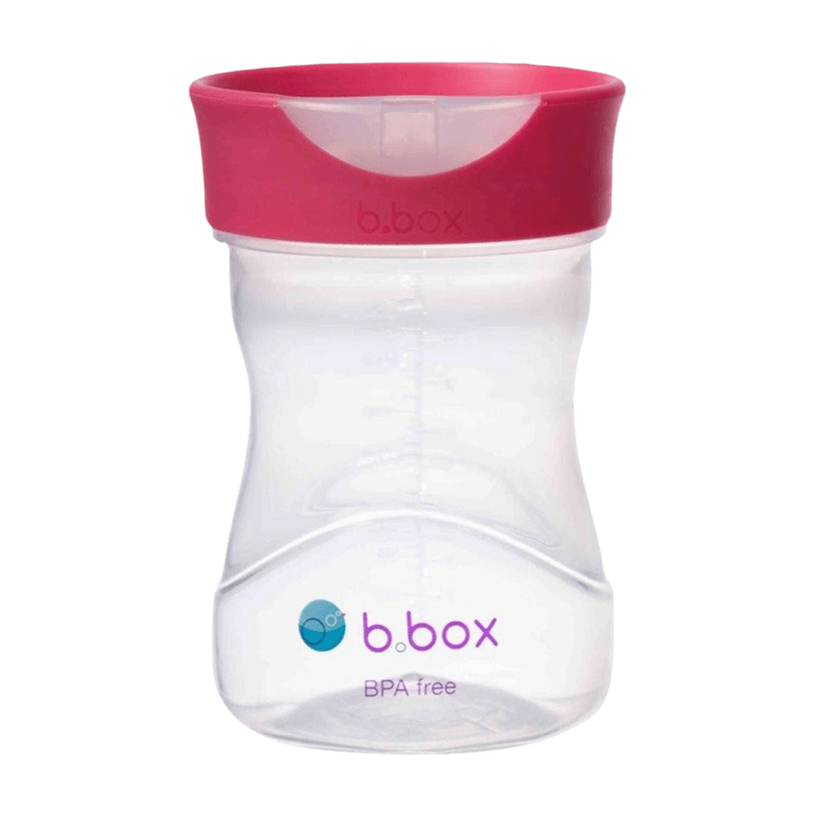 B.Box, vaso para aprender a beber, set 4 en 1, frambuesa, a partir de 4 meses, 240 ml