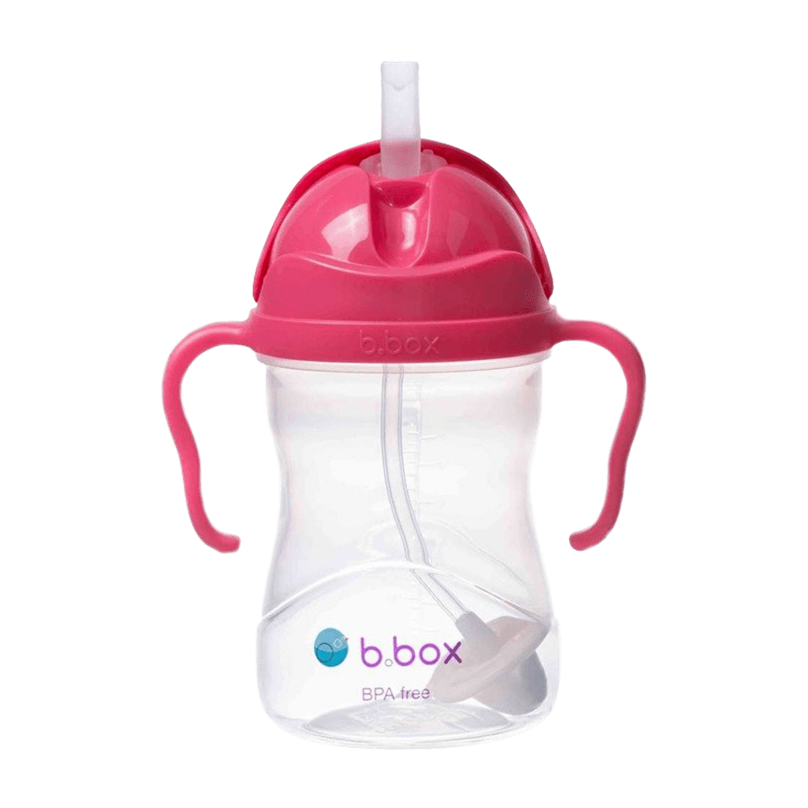 B.Box, vaso para aprender a beber, set 4 en 1, frambuesa, a partir de 4 meses, 240 ml