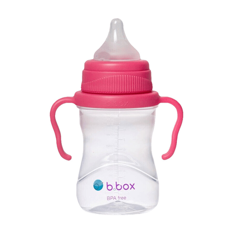 B.Box, vaso para aprender a beber, set 4 en 1, frambuesa, a partir de 4 meses, 240 ml