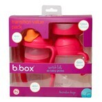 B.Box, vaso para aprender a beber, set 4 en 1, frambuesa, a partir de 4 meses, 240 ml