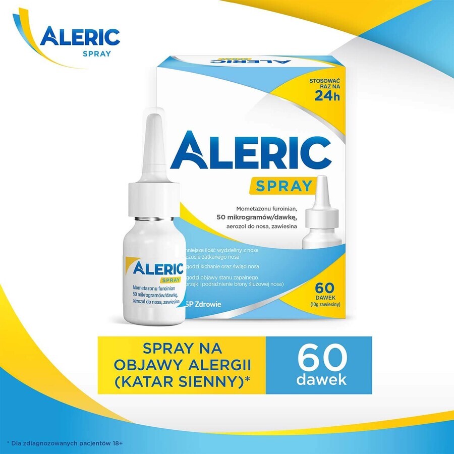 Aleric Spray 50 µg/doză, spray nazal, suspensie, 60 doze