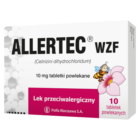 Allertec WZF 10 mg, 10 filmomhulde tabletten