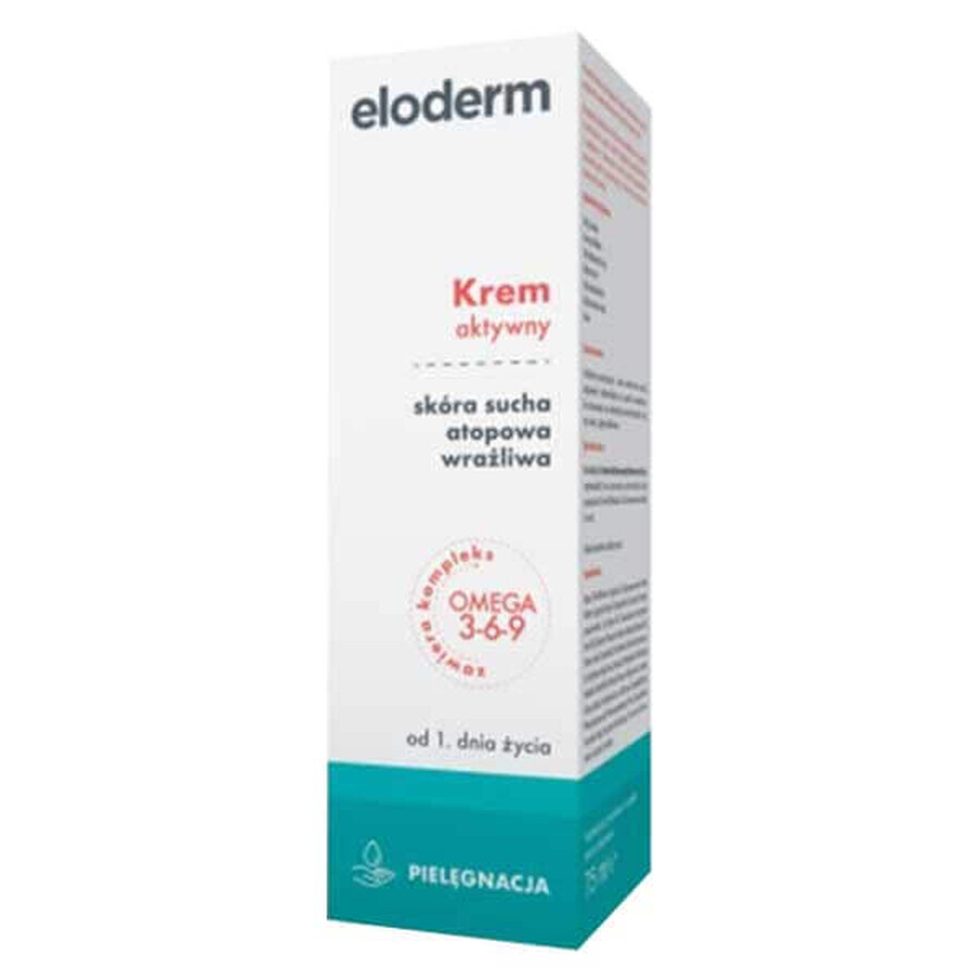 Eloderm Omega 3-6-9 Plus, gel detergente 2 in 1 per corpo e capelli, dal 1° giorno, 400 ml + crema extra attiva dal 1° giorno, 75 ml