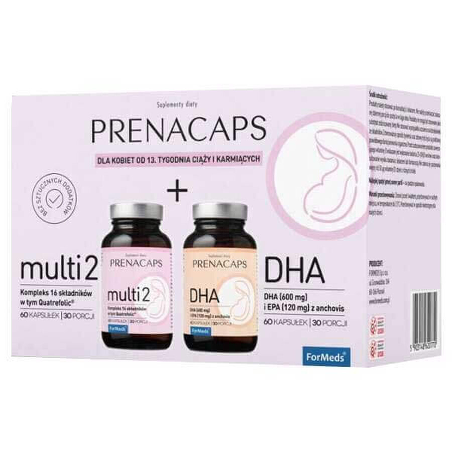 ForMeds kit Prenacaps Multi 2, 60 capsule + DHA, 60 capsule