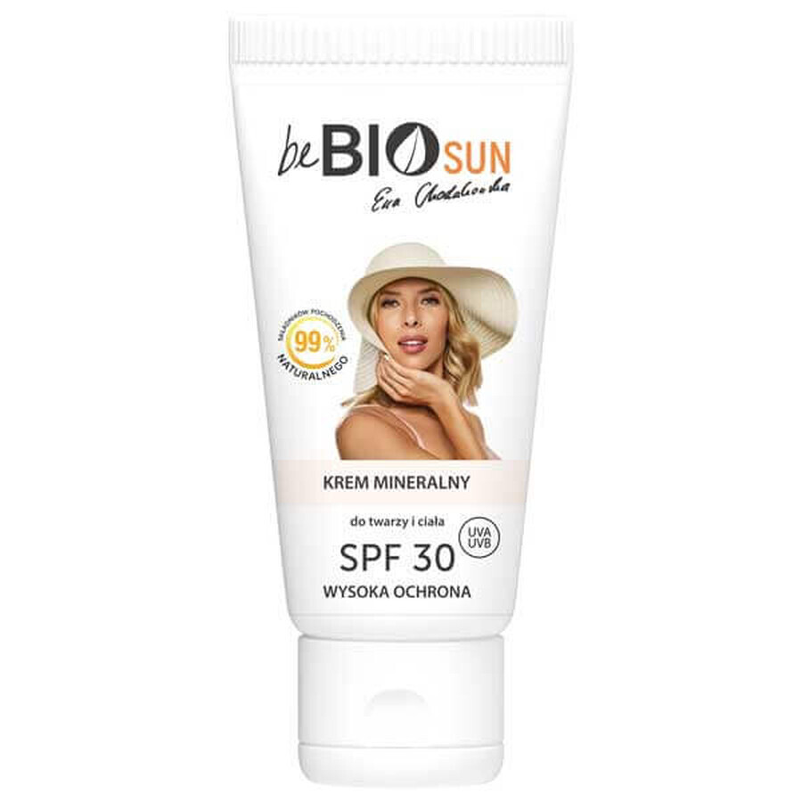 beBIO SUN Ewa Chodakowska, crema minerale per viso e corpo, SPF 30, 75 ml