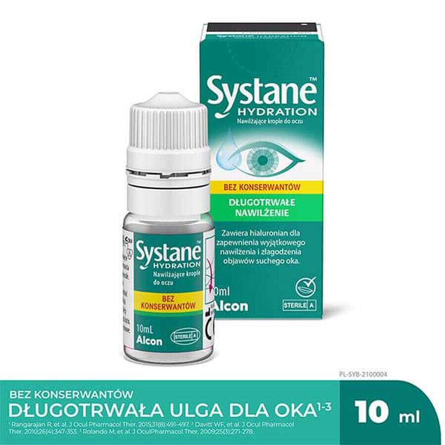 Systane Hydration, collirio idratante, senza conservanti, 10 ml