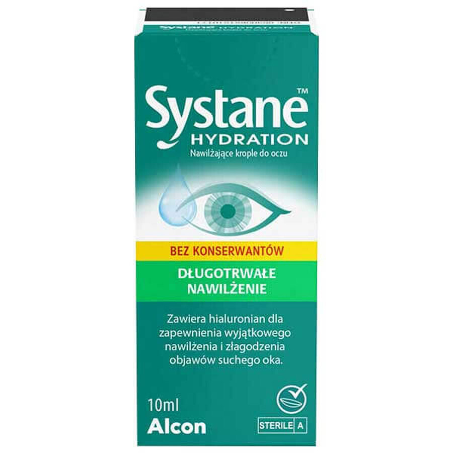 Systane Hydration, collirio idratante, senza conservanti, 10 ml