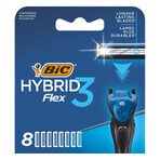 BIC Flex 3 Hybrid, austauschbare Minen, 8 Stück