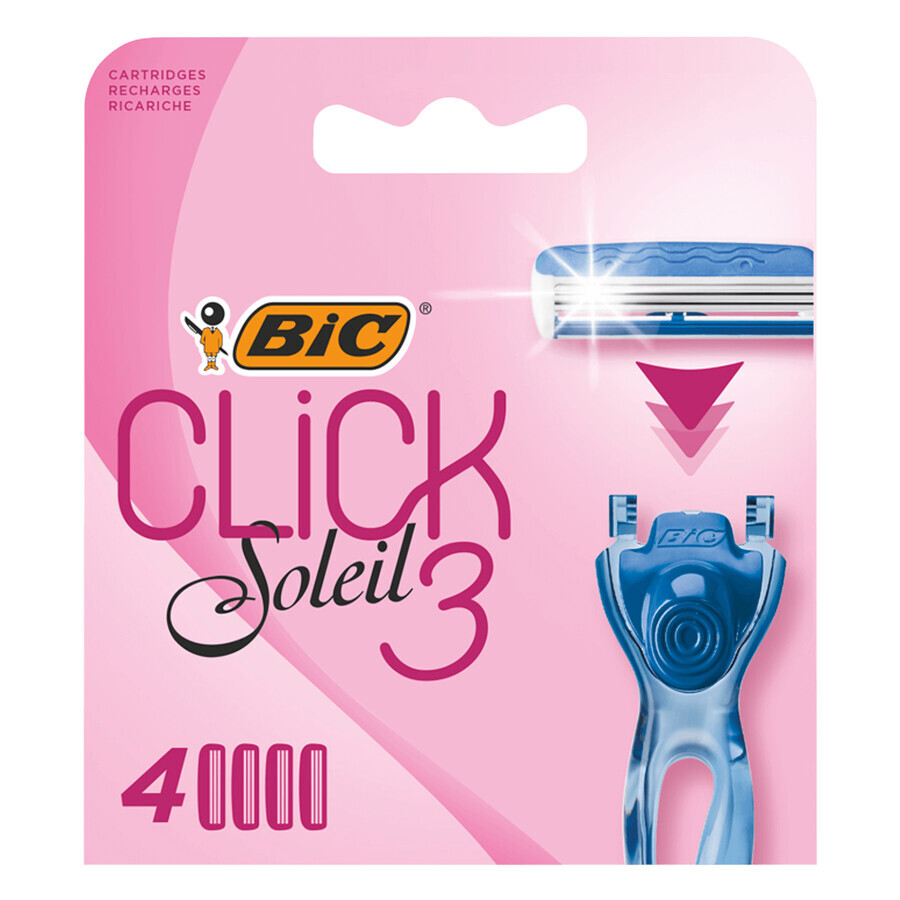 BIC Soleil Click 3, exchange cartridges, 4 pieces