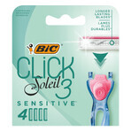 BIC Soleil Click 3 Sensitive, replaceable refills, 4 pieces