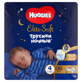 Huggies Elite Soft Night Pants, pannolini da notte, Disney, taglia 4, 9-14 kg, 19 pezzi