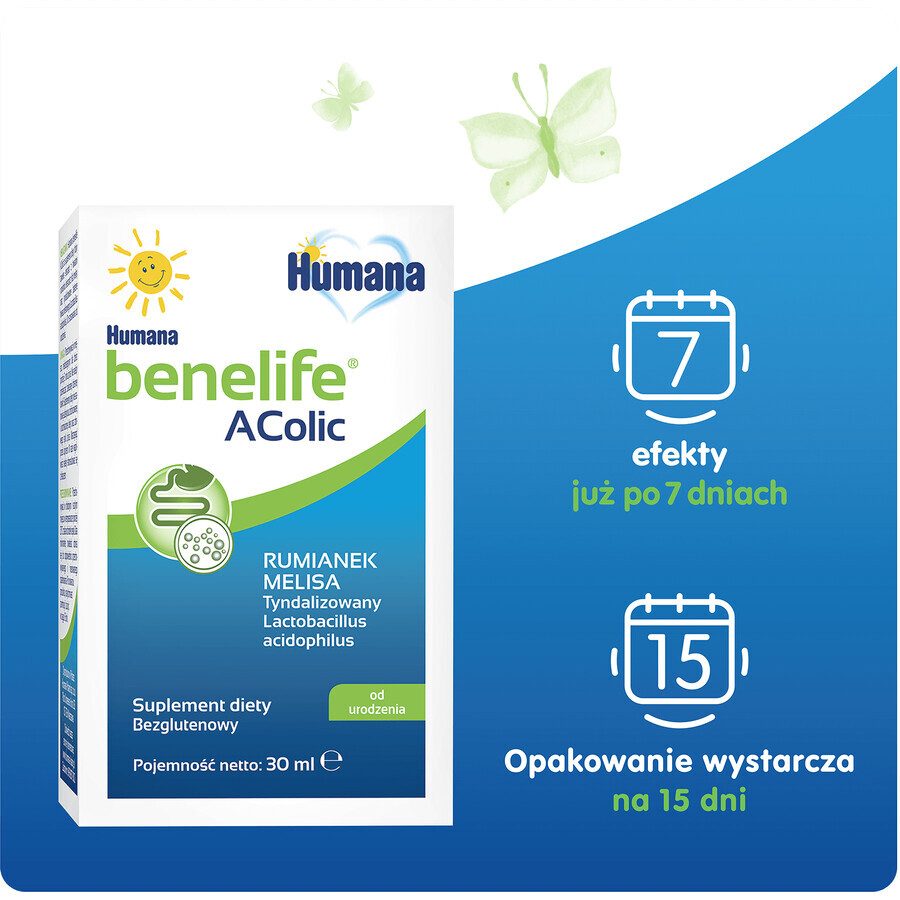 Humana Benelife Acolic, dalla nascita, 30 ml