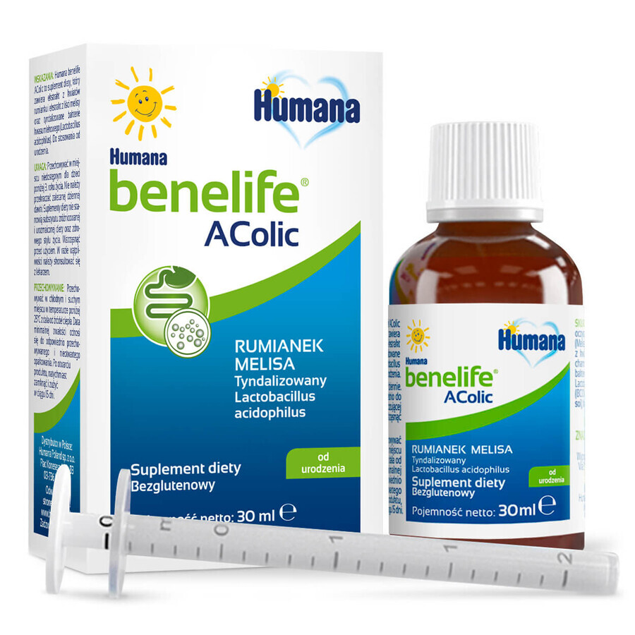 Humana Benelife Acolic, dalla nascita, 30 ml