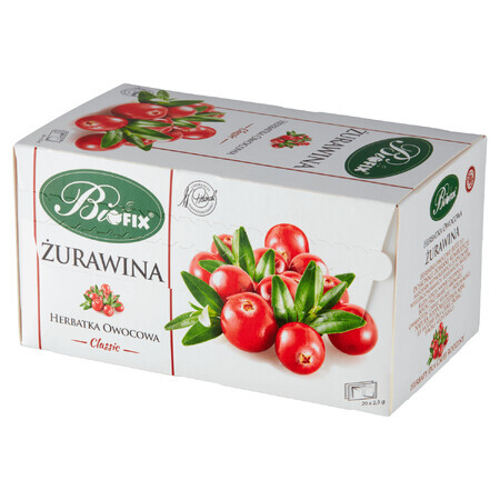 Bi Fix Classic, Mirtillo rosso, tè alla frutta, 2,5 g x 20 bustine