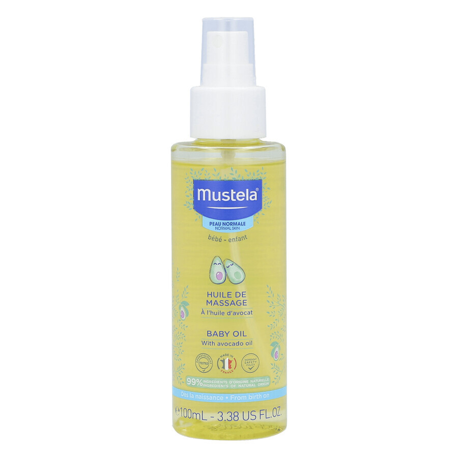 Mustela Sun set, Baby on the go - dry skin, sunscreen milk, SPF 50, 40 ml + massage oil, 100 ml