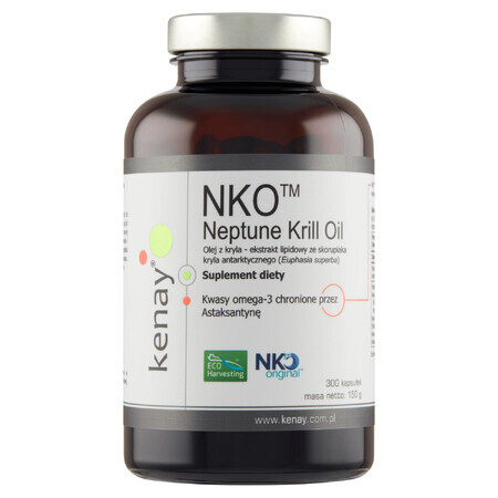 Kenay NKO Neptune Olio di krill, 300 capsule