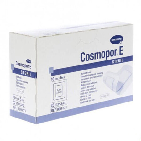 Cosmopor E, medicazione per ferite chirurgiche, sterile, 10 cm x 6 cm, 25 pz.