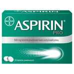 Aspirin Pro 500 mg, 20 film-coated tablets