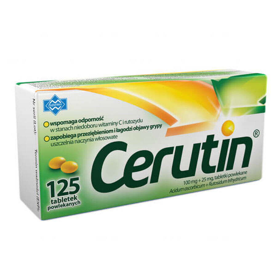 Cerutin 100 mg + 25 mg, 125 comprimate 