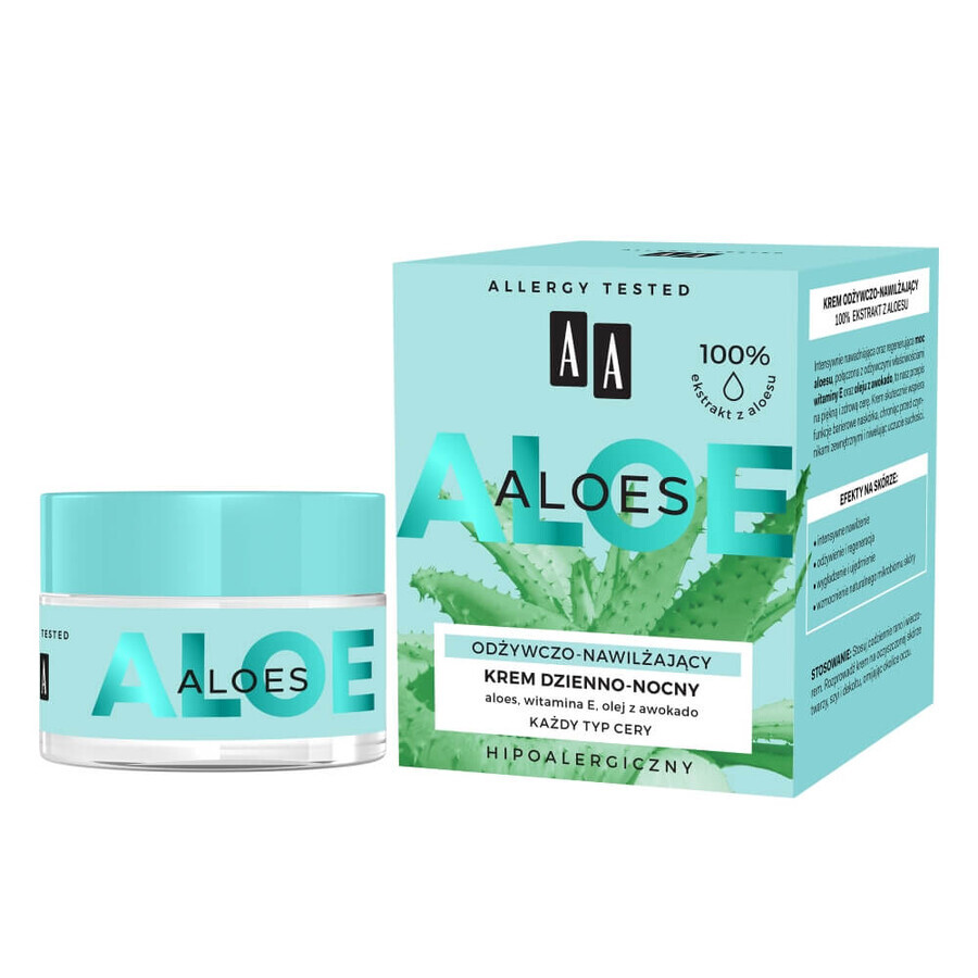 AA Aloe Vera, day and night cream, nourishing and moisturizing, 50 ml