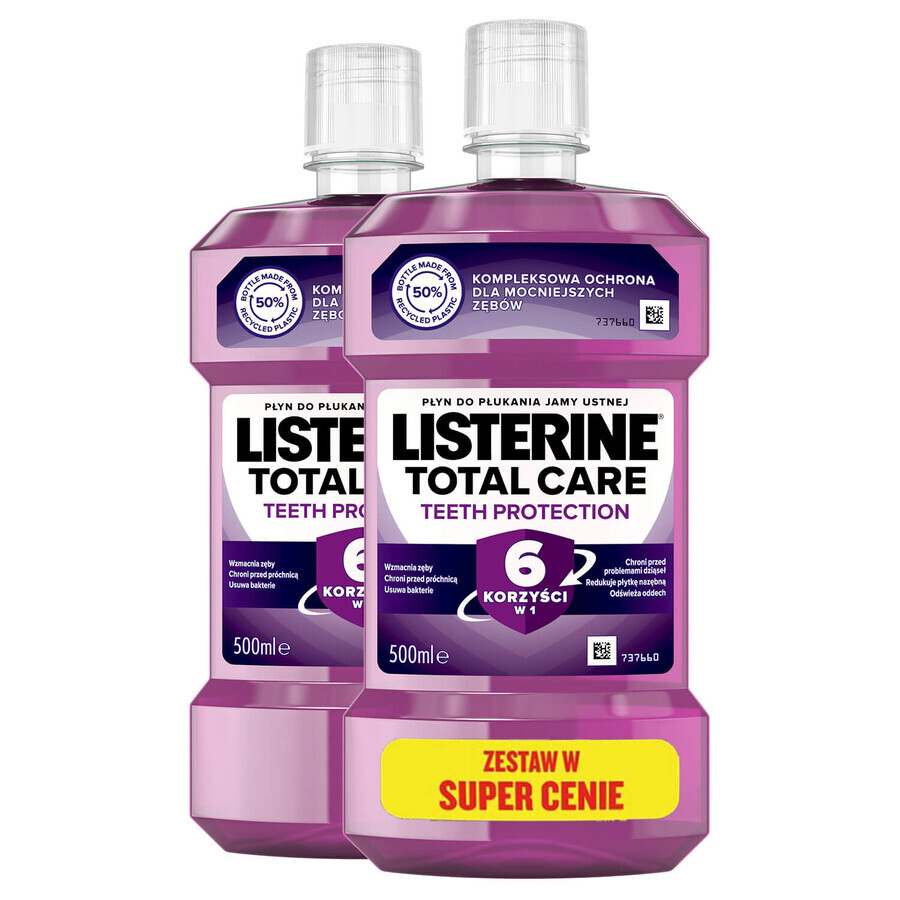 Set Listerine Total Care, collutorio, 2 x 500 ml