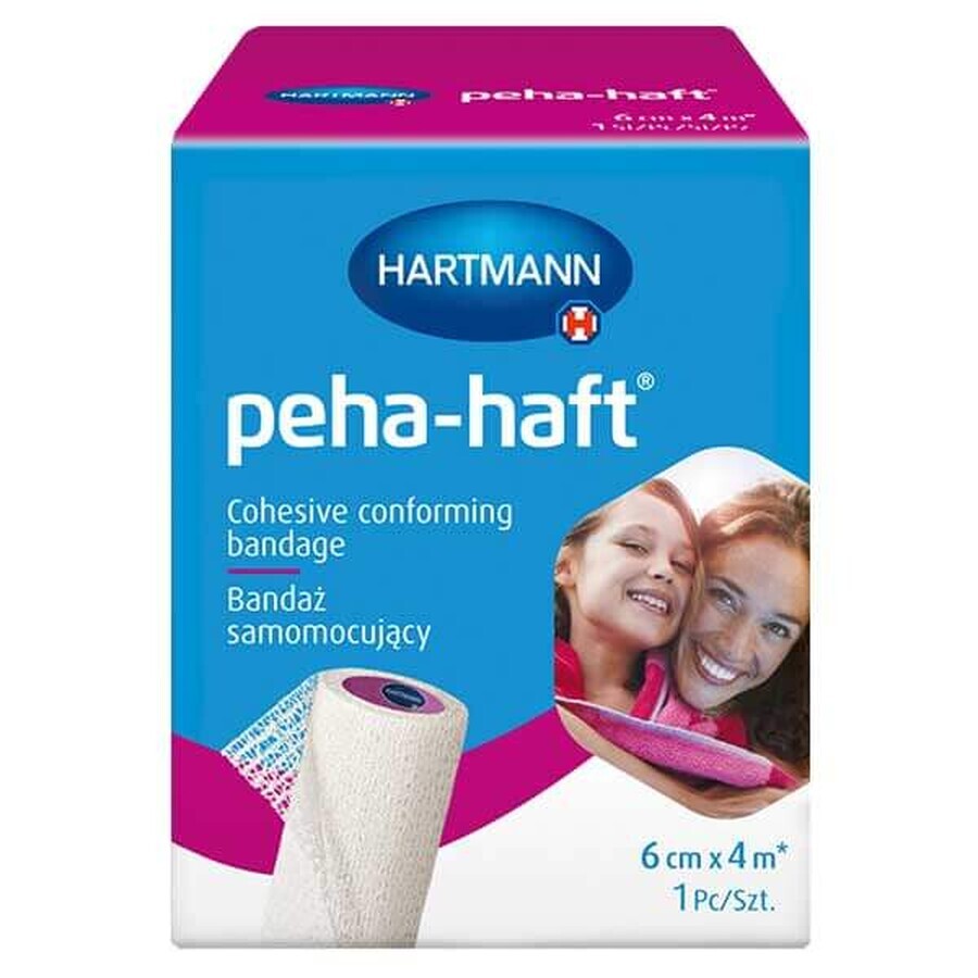 Peha-haft, benda elastica autoadesiva, 6 cm x 4 m, 1 pezzo