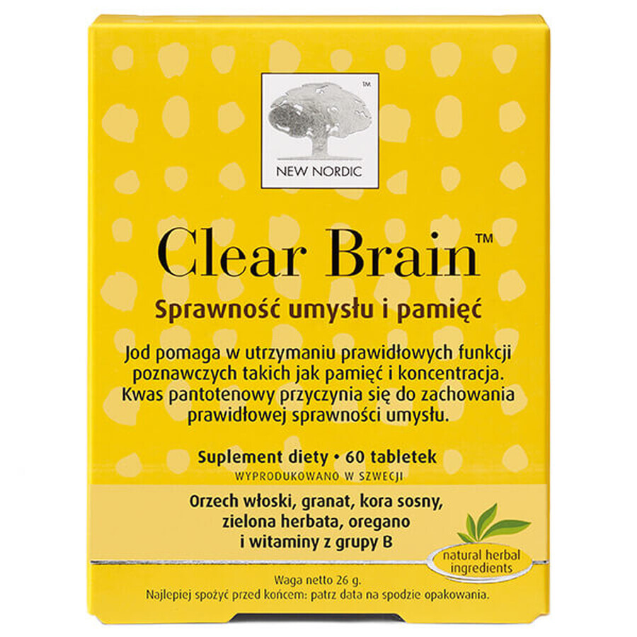 Nuovo Nordic Clear Brain, 60 compresse