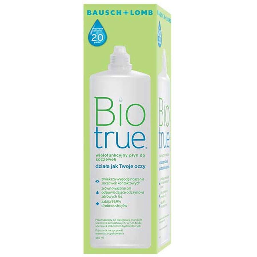 Biotrue, lens solution, 480 ml