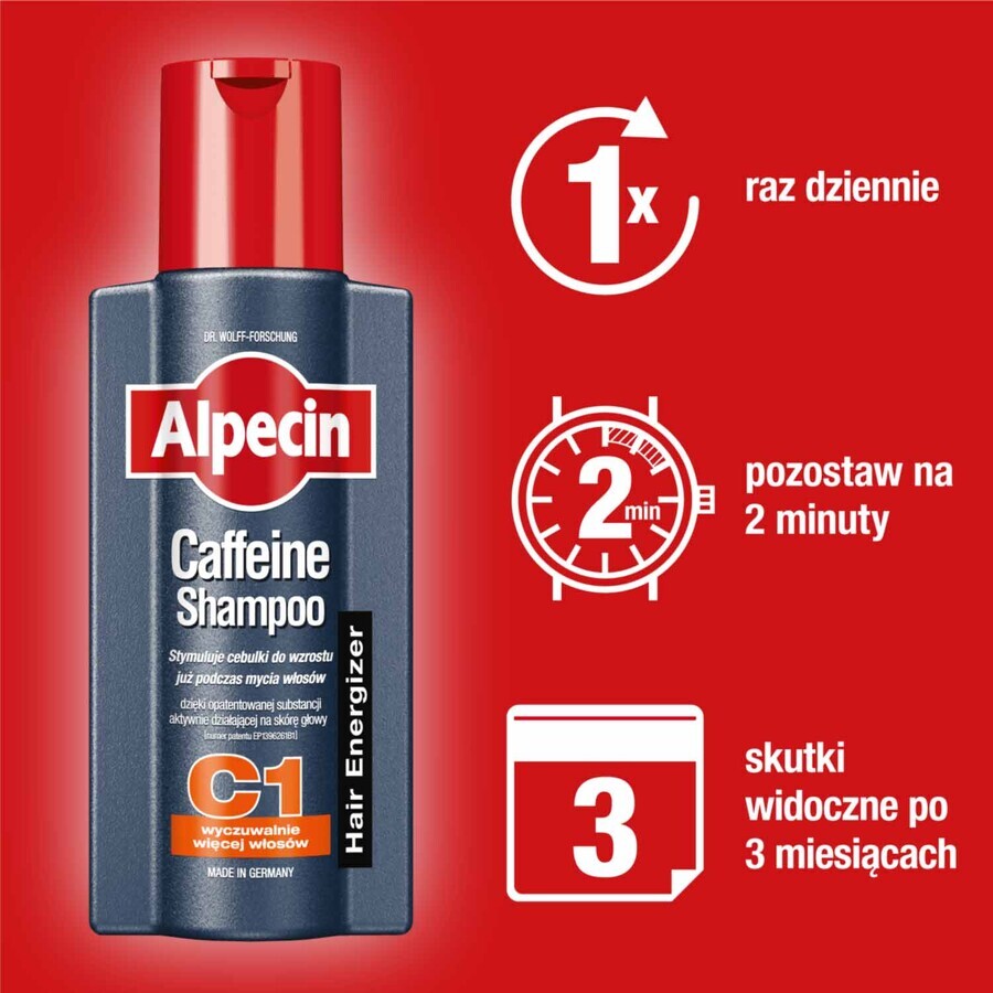 Alpecin Caffeine, shampoo per capelli C1, 250 ml