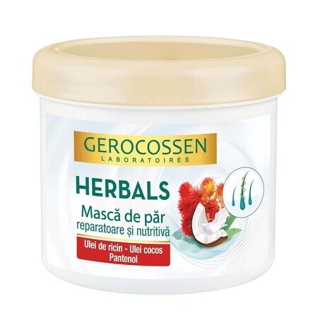 Maschera nutriente riparatrice per capelli Herbals, 450 ml, Gerocossen