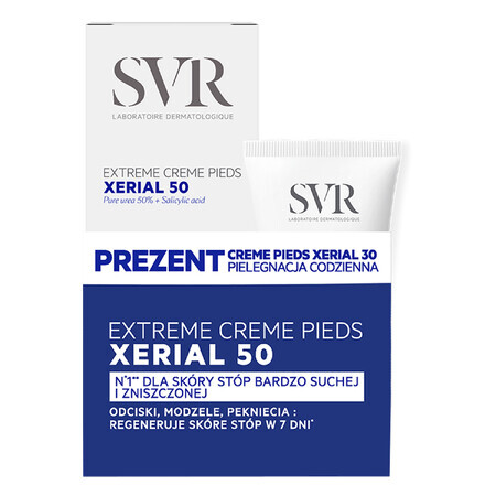 Kit SVR Extreme Creme Pieds, Xerial 50, gel per calli ostinati, riduce calli e duroni in 7 giorni, 50 ml + Xerial 30, crema piedi nutriente, 50 ml