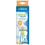 Dr Browns Options+, biberon anticolica, collo largo, con tettarella, 0-3 mesi, 270 ml