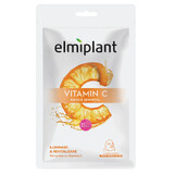 Maschera in tessuto illuminante e rivitalizzante alla vitamina C, 20 ml, Elmiplant