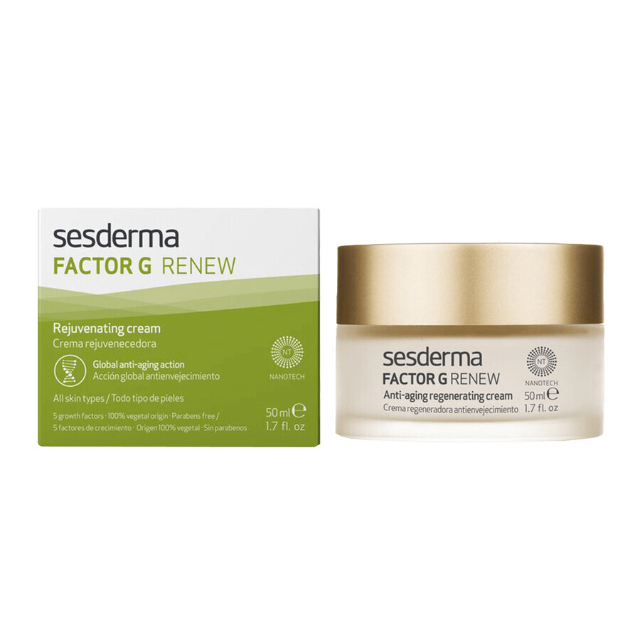 Sesderma Factor G Renew Kit, verjüngende Gesichtscreme, 50 ml + verjüngendes Serum, 30 ml