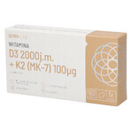 SEMA Lab Vitamin D3 2000 IU + K2 (MK-7) 100 µg, 60 soft capsules