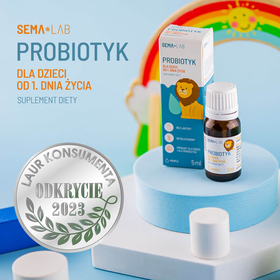 SEMA Lab Probiotico per bambini dal 1° giorno, gocce, 5 ml