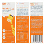 SEMA Lab Vitamina D3 400 UI per bambini dal 1° giorno, gocce, 10 ml