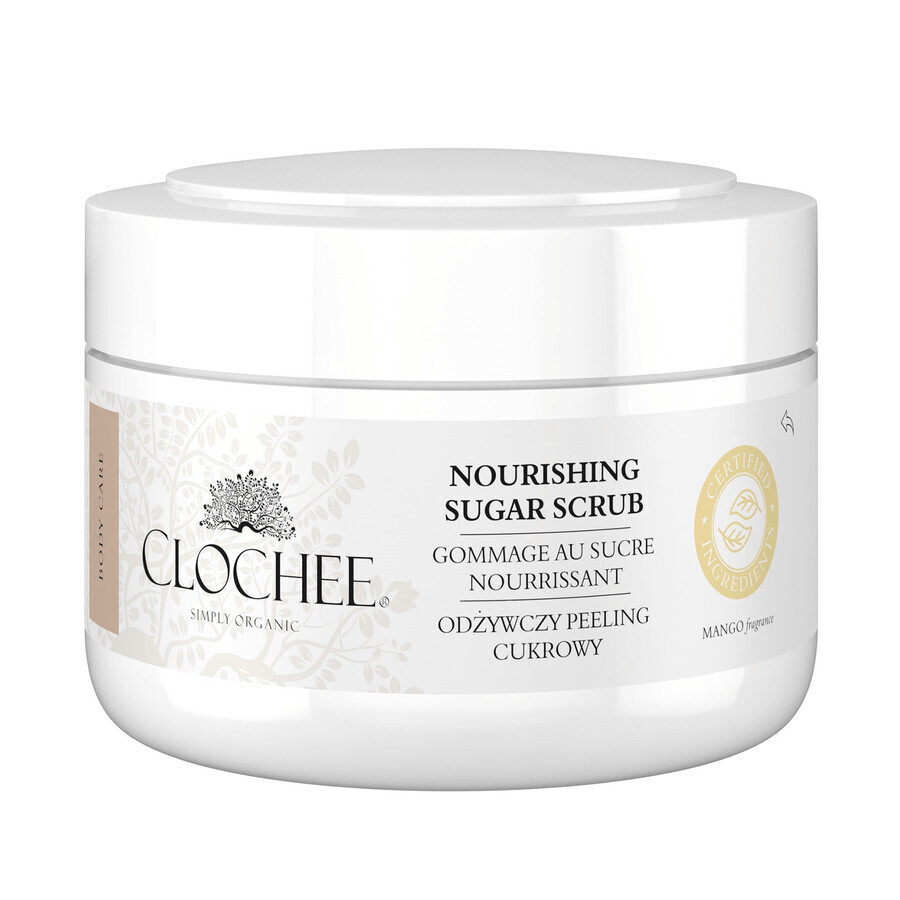 Clochee Simply Organic, scrub di zucchero nutriente, mango, 250 ml